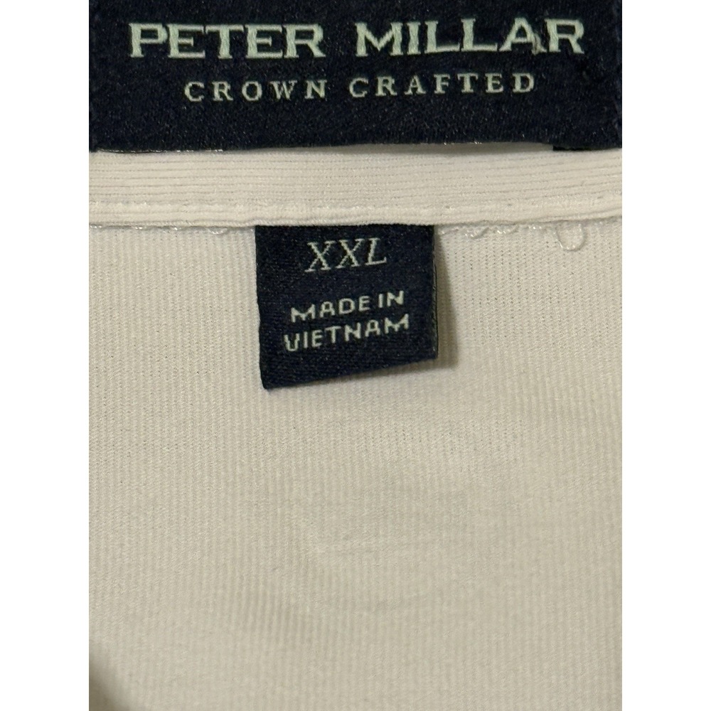 Peter Millar Men 2XL White‎ Blue Crown Crafted Soul Performance Polo Shirt - Picture 4 of 12